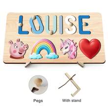 Trò chơi xếp hình chữ cái bằng gỗ, Quà tặng trò chơi xếp hình Giáng sinh, Trò chơi xếp hình tên em bé, Quà tặng Giáng sinh, Đồ chơi xếp hình chữ cái 3D, Trò chơi xếp hình bằng gỗ Halloween cho trẻ mới biết đi, Trò chơi xếp hình tên được cá nhân hóa, Đồ chơi xếp hình bằng gỗ tùy chỉnh, Trò chơi xếp hình bằng gỗ, Quà tặng sinh nhật đầu tiên, Đồ chơi học tập sớm cho bé trai hoặc bé gái, Quà tặng kỷ niệm, Quà tặng sinh nhật, Quà tặng chúc phúc, Quà tặng được cá nhân hóa, Bộ quà tặng khối xây dựng (Có chốt và giá đỡ) - Với đinh và giá đỡ - Xem 14