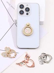 全金属指环天使翼水钻手机支架懒散支架防摔手机握把兼容 、Android 手机，生日、家人、朋友礼物指环支架，手机配件 - 多色 - 查看 4