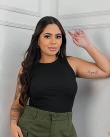 Military Green Cargo Denim Mini Skirt - 軍綠色 - 查看 4