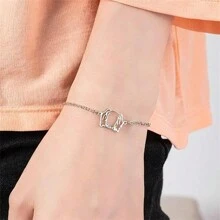 1 chiếc vòng tay tai chó vàng có khắc tên cá nhân, trang sức bạc, quà tặng phù dâu ngày lễ tình nhân cho mẹ sinh nhật, trẻ em, đồ trang sức tưởng niệm, quà tặng cặp đôi, vòng cổ tên tùy chỉnh, quà tặng Giáng sinh - Nhiều màu - Xem 5