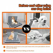 1pc Flat Dog Potty Pad With Wall, Suitable For Large/Medium/Small Dogs, Pet Toilet With Mesh Design - Multicolor - View 7