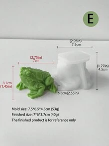 1 件青蛙蟾蜍硅胶模具，DIY 动物石膏滴树脂装饰，蟾蜍蟾蜍青蛙硅胶模具，家庭花园草坪装饰