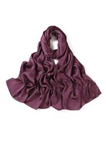 1 Peça Acessórios de Abaya de Alta Qualidade em Cor Sólida para Senhoras, Lenço de Crepe de Cetim de Seda com Brilho de Pedrinhas Strass, Xale Brilhante e Cintilante, Faixa para Cabeça de Mulher