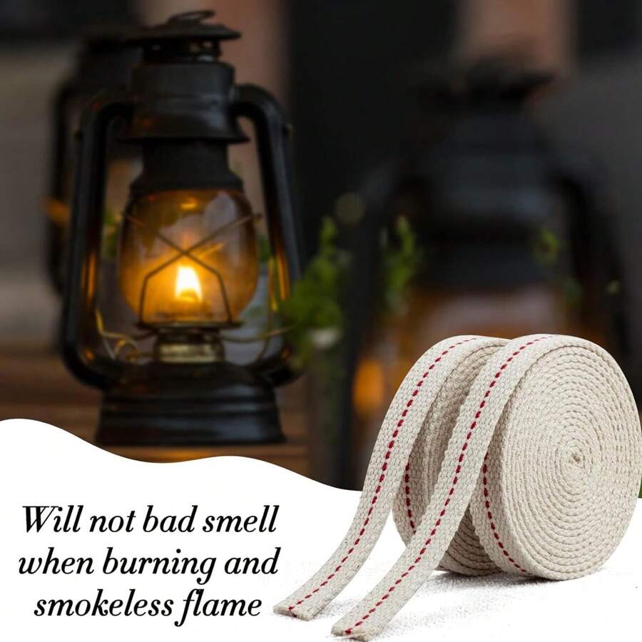 Sukh Lamp Wick Lantern Wick Lantern Wicks 3 Rolls 1/2 Inch Flat Oil
