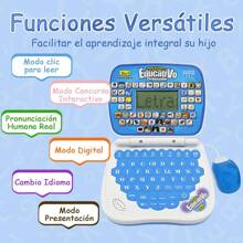 Mini Interactive Educational Laptop Spanish/English Children - Blue - View 3