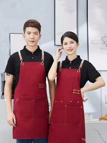 1pc Waterproof Apron, Catering Milk Tea Shop Apron, Barista Apron, Multi-Purpose Cleaning Anti-Fouling Apron, Chef Apron, Suitable For Home Cleaning, Kitchen, Restaurant