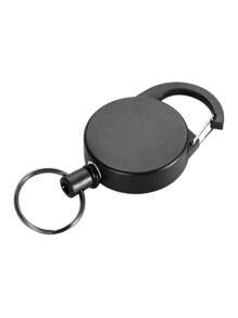 23 Inch Multifunctional Roll Retractable Keychain For Men, Bag Recoil ID Card Holder Keyring Key Chain Stainless Steel Rope Key Ring For Men