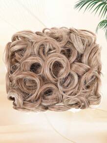 Short Messy Curly Dish Hair Bun Extension Easy Stretch Hair Combs Clip In Ponytail Extension Scrunchie Chignon Tray Ponytail Hairpieces For Women Girls Daily Party Wedding