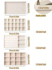 4 piezas/Conjunto de bandeja para joyería, organizador de exhibición de joyería, caja de almacenamiento de joyería, soporte para joyería, bandeja para joyería, bandeja de colección de joyería, organizador de cajón para joyería, organizador de envoltura de regalo de joyería, aplicable para anillos, collares, relojes, aretes, pulseras, broches, exhibición y almacenamiento elegante, ideal para decoración del hogar, dormitorio, baño, decoración de la habitación, Mes del Orgullo LGBTQ/Día de San Patricio/Día de San Valentín/Navidad/Halloween/Regalos de vuelta a la escuela y fiestas de cumpleaños