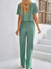 Textured Coordinate Set - màu xanh lá - Xem 2