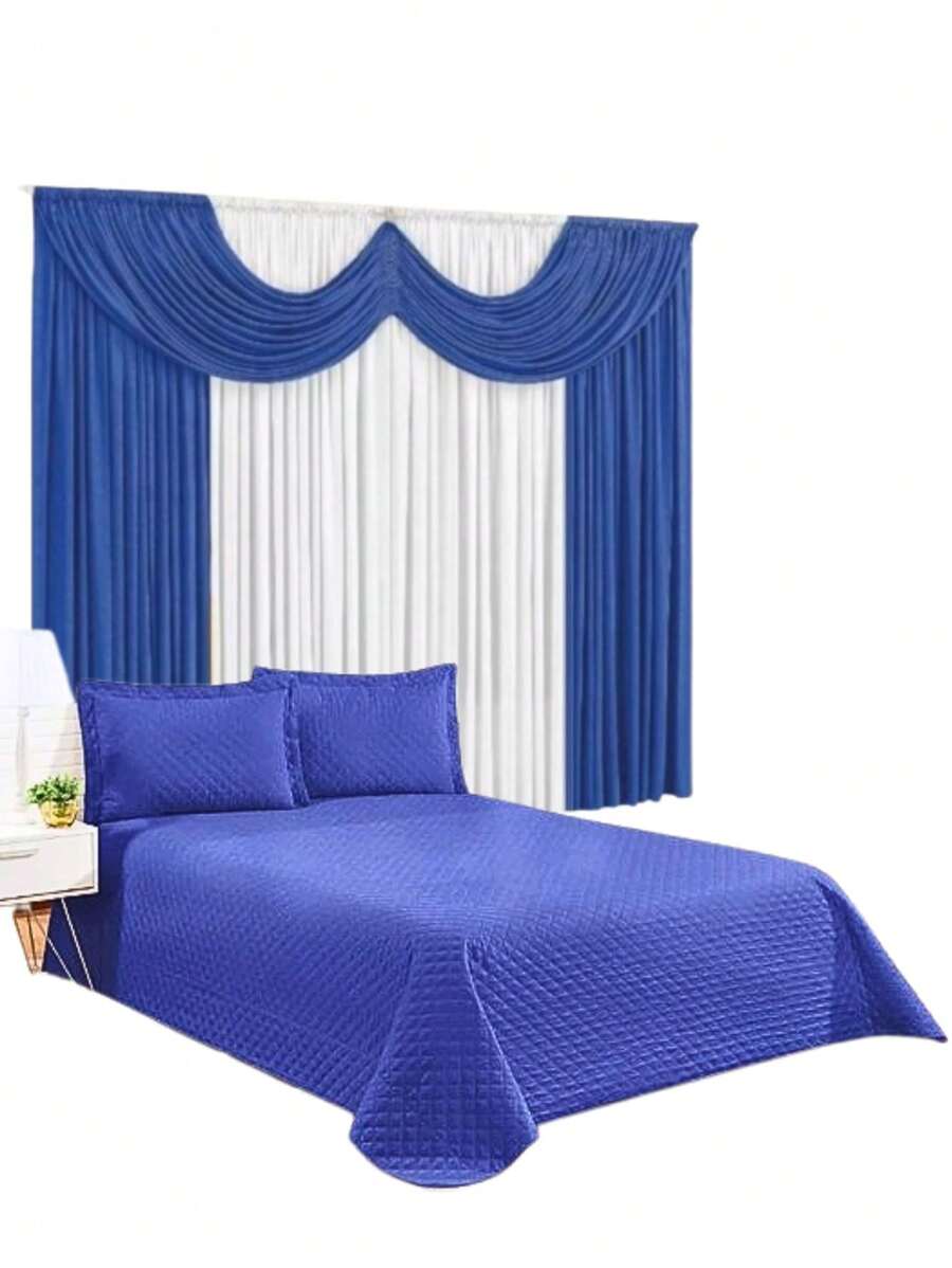 Bedspread - Màu xanh lam - Xem 1