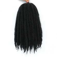 FULCRUM 10/16/18/24/30 Inch Marley Twist Braiding Hair, Elastic African Twist Braids Wig, Afro Kinky Curly Crochet Braiding Synthetic Hair Extensions For Women - Multicolor - View 10