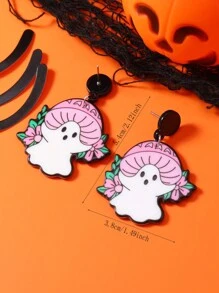 1 Pair Cute Ghost Series Earrings Suitable For Women To Wear For Halloween