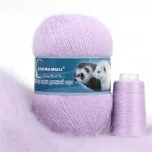 50+20g Long Plush Angola Cashmere Yarn Soft Anti-Pilling Wool Crochet Yarns Fine Crochet Knitting Yarn 1 Skein 340 M 70g Diy Knit - Multicolor - View 26