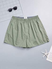 3 Pcs Men's Multicolor Briefs Plaid Printed Stylish Breathable Comfortable Boxer Briefs - Multicolor - View 3