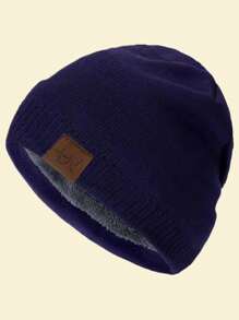 URGENTMAN 1 chiếc mũ len dệt kim thêu chữ trang trí cho nam - Mũ len ấm áp - Xem 10