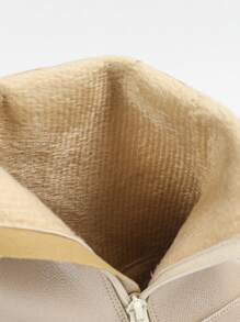 New Women's Pearl Textured Versatile Pointed Toe Stiletto Heel Ankle Boots - Apricot - View 6