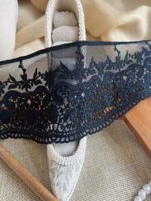 1 码水溶性蕾丝花边，7.5 厘米宽袖口和衣领装饰缝纫配件