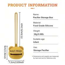 1pc Cute Panda Pacifier Case -  Silicone Holder For Newborn Boys And Girls - Perfect Gift For Holidays And Special Occasions - Multicolor - View 4