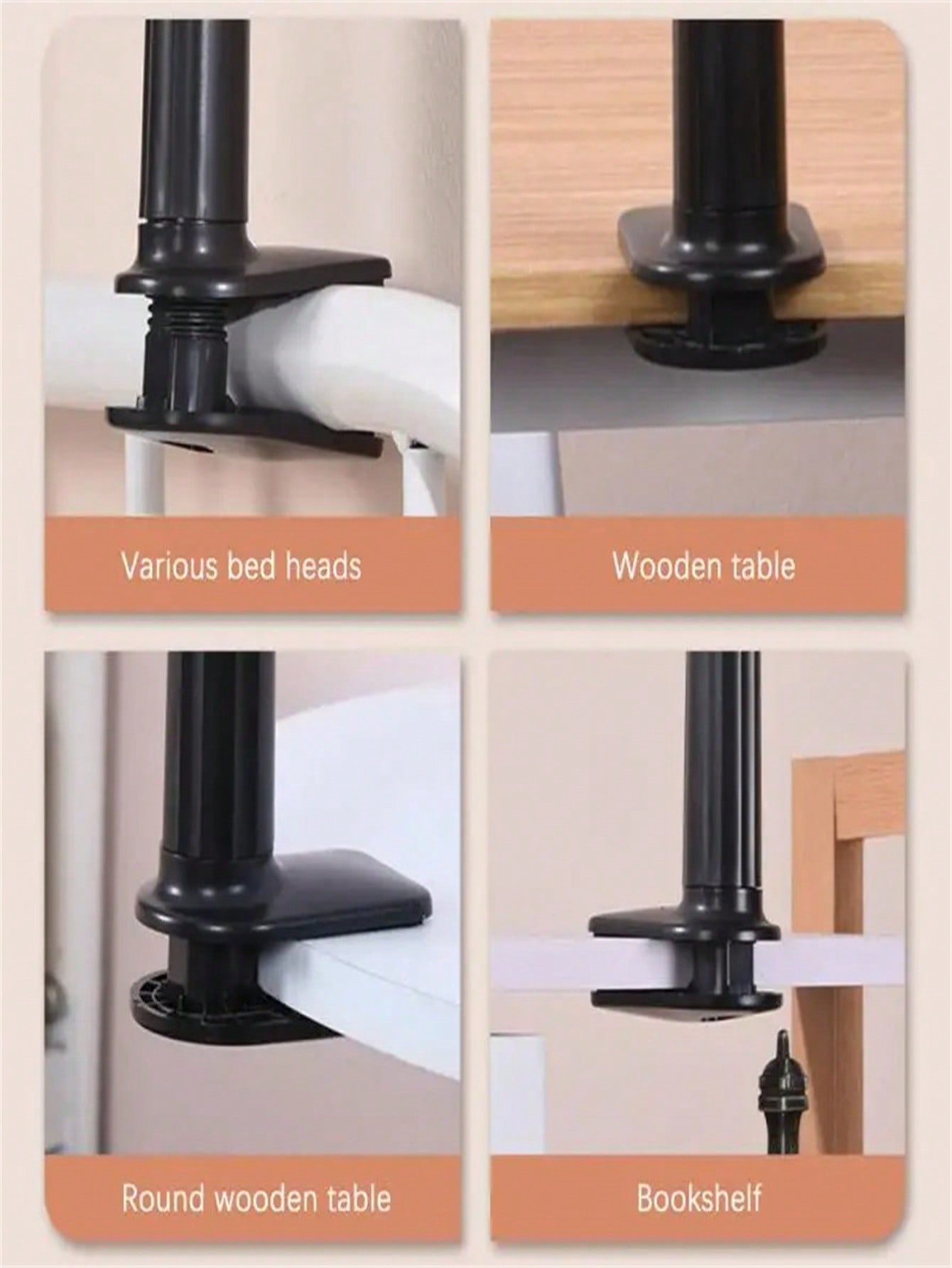 حامل لوحي قابل للتعديل بطول 100 سم بذراع مرنة للتث...