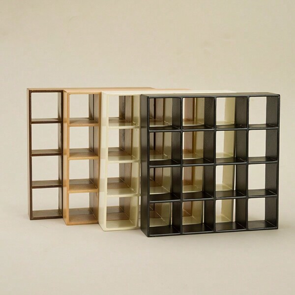 1pc Dollhouse Display Rack, 16 Compartment Miniature Furniture Storage Shelf - Portable Dollhouse Pocket Model With Elegant Display Cabinet, To Enhance Your Collection Charm, 1:12 Dollhouse Accessory Bookshelf Display Rack Wall Shelf Support Mini House Scene Decor