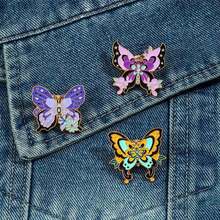 1 cái Trâm cài áo hình hoa và bướm hoạt hình, Ghim trang trí thời trang hình động vật nhiều màu sắc - Nhiều màu - Xem 5