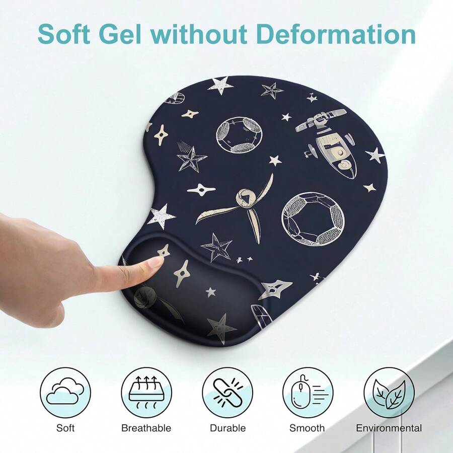1pc Cosmic Stars Space Mouse Pad With Wrist Rest Mouse Wrist