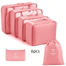 6/7/8/9/10/11pcs Portable Travel Storage Bag Set - Organize Your Clothing, Shoes, And Underwear With Ease - Perfect For Luggage And Suitcase Packing Slogan Graphic Travel Storage Bag Portable With Shoe Toiletry And Laundry Bags School Supplies School Stuff For School For College Dorm Room Decor Bedroom Decor Dorm Essentials For Student Teacher Packing Cubes Clothes Storage Clothes Organizer Travel Bag Set Travel Organizer Set Travel Essentials Back To School Supplies