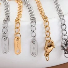 10pcs/Pack Stainless Steel Extender Chain With Lobster Clasp, 7.5cm Length X 0.3cm Width, Gold & Silver Color, Suitable For DIY Bracelets, Anklets, Necklaces