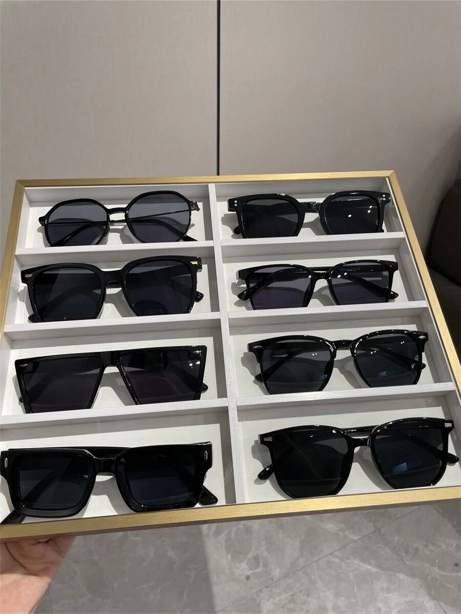 8pcs Square Eyeglasses For Men, Outdoor Street Fashion For Summer Beach Vacation,Outdoor,Travel