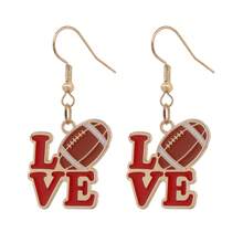 5pairs European & American Style Football/Rugby Helmet & Ball Shape Alloy Earrings, Suitable For Daily Wear & Sports Events To Enhance The Football/Rugby Atmosphere - Rugby Earrings - View 5