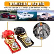 Universal Copper Battery Terminal Positive And Negative Set; Car Battery Terminal Connector Assortment Kit, Pure Copper Negative And Positive Battery Cable Ends With Plastic Cover, Applicable To Car, Truck And RV Accessories; Universal Car Negative And Positive Battery Connector Assortment Kit, Pure Copper Battery Terminal With Plastic Cover, Quick Release Terminals Assortment Kit; Battery Terminals Connectors,Pure Copper Battery Terminal Clamp,Quick Disconnect SAE/JIS A Battery Terminal Connectors For Automotive, 2 Positive Negative Terminals - 彩色 - 查看 4