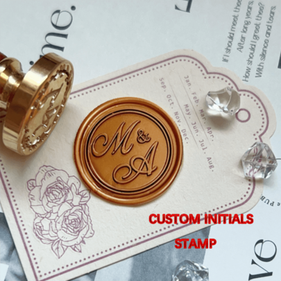 DIY Customize Double Name 2 Initials Personalized Letter Stamp/Sealing Wax /Wedding Halloween And Christmas Wax Seal Stamp Custom Invitations Envelop
