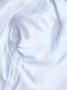 1 Stück Kleinkind Lässig Weißes Langarmhemd aus Jacquard-Gewebe, Frühling/Herbst, 6 Monate - 36 Monate