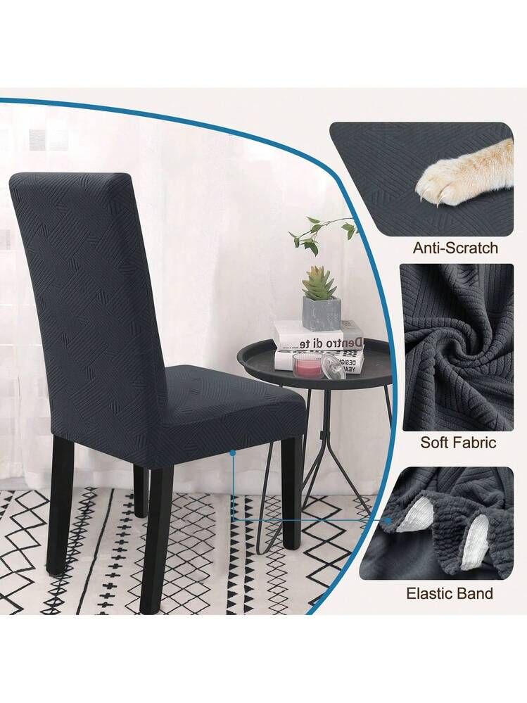 Coprisedie Elasticizzati In Velluto Morbido - 2 Pezzi Viola - Per Sala Da Pranzo E Matrimoni - 2