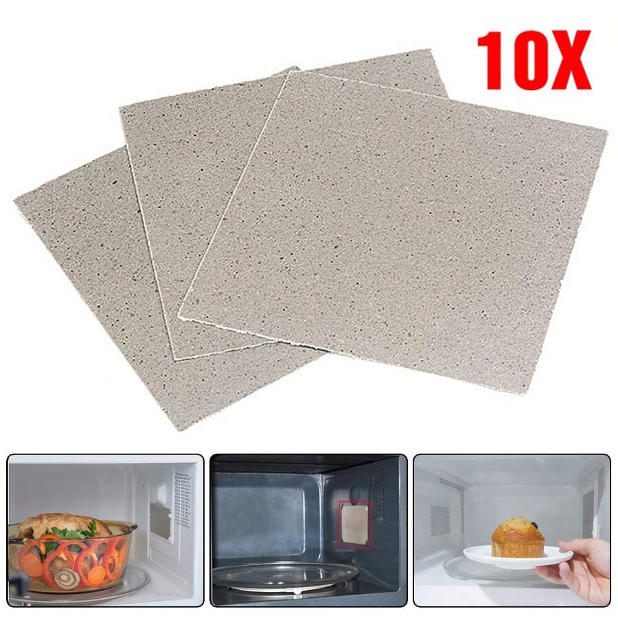 4 Set (10pcs/Set) Universal Microwave Oven Mica Plate Mica Wave Guide Cover Waveguide Cover UK - Silver - View 1