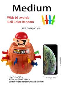 1 套海盗桶儿童玩具互动小型棋盘游戏技巧剑桶，儿童趣味小玩意海盗桶游戏玩具儿童幸运刺射出玩具儿童玩具，玩具，男孩玩具 - 彩色 - 查看 12