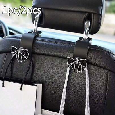1 件/2 件蝴蝶结汽车座椅靠背挂钩汽车内饰配件