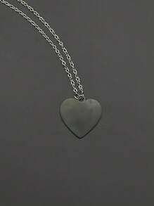 Customized Photo English Letter Necklace, European And American Fashion Heart Pendant Representing Unwavering Love Until Death