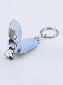 1个/2个装便携式迷你可折叠指甲钳钥匙扣，可变形指甲剪，带钥匙链的指甲修剪器，适合送给男朋友/女朋友的情人节礼物、圣诞节礼物