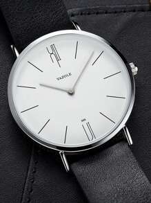 1 pieza Reloj deportivo analógico de cuarzo para hombre con correa, adecuado para uso al aire libre y decoración de negocios
