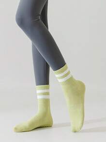 1/3/6 Pairs Pilates Socks With Grips For Women-Non-Slip Yoga Socks For Ballet Dance Barefoot Workout Pregnant Crew Socks - Mouldless - View 6