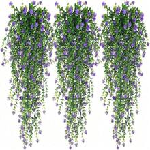 1 pieza Flores colgantes Plantas colgantes falsas Planta colgante artificial negra Follaje artificial resistente a los rayos UV Enredaderas colgantes falsas para decoración de interiores, exteriores, bodas, Halloween, fiestas de otoño, paredes, habitaciones, puertas - Multicolor - Ver 13