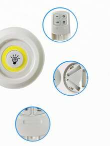 KIT4  Lâmpada Luminária Controle Remoto Led Sem Fio, Luz De Led Promoção ﻿ - Branco - Visão 1