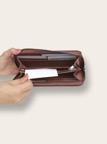 Cartera de mujer con función RFID y estilo bohemio vintage, monedero, portatarjetas, impermeable, ideal como regalo, gran cartera, cartera larga, cartera de muñeca para artículos esenciales de mujer