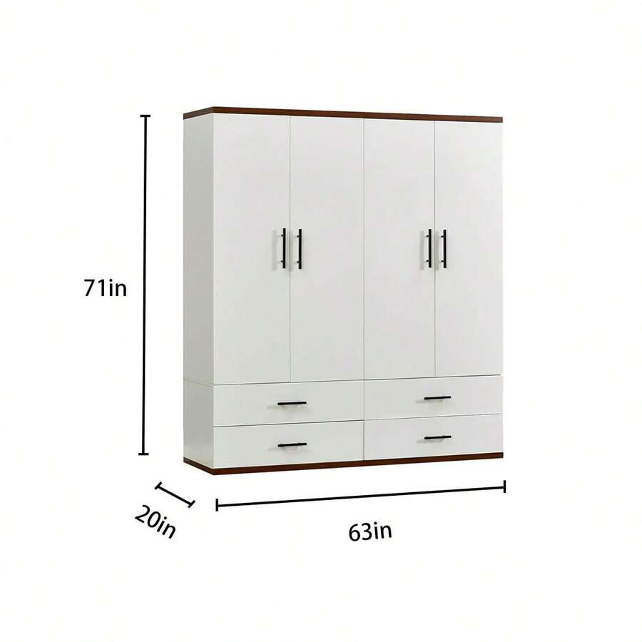 Grey Wooden WalkIn Closet Organizer System With Drawers And Wall