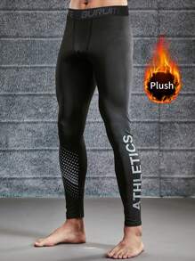 BURUITE Boyfriend Style Men's Thermal Pants, Thermal Lined, Thick, Elastic, Skinny, Winter Sports Base Layer Leggings
