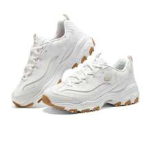 Skechers 女鞋D'LITES系列時尚綁帶運動鞋復古休閒鞋熊貓鞋 149807-WHT - 白色 - 查看 7