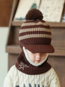 Wintermuts met thermische voering voor kinderen, nekwarmer en oorbescherming voor jongens