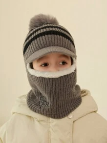Wintermuts met thermische voering voor kinderen, nekwarmer en oorbescherming voor jongens